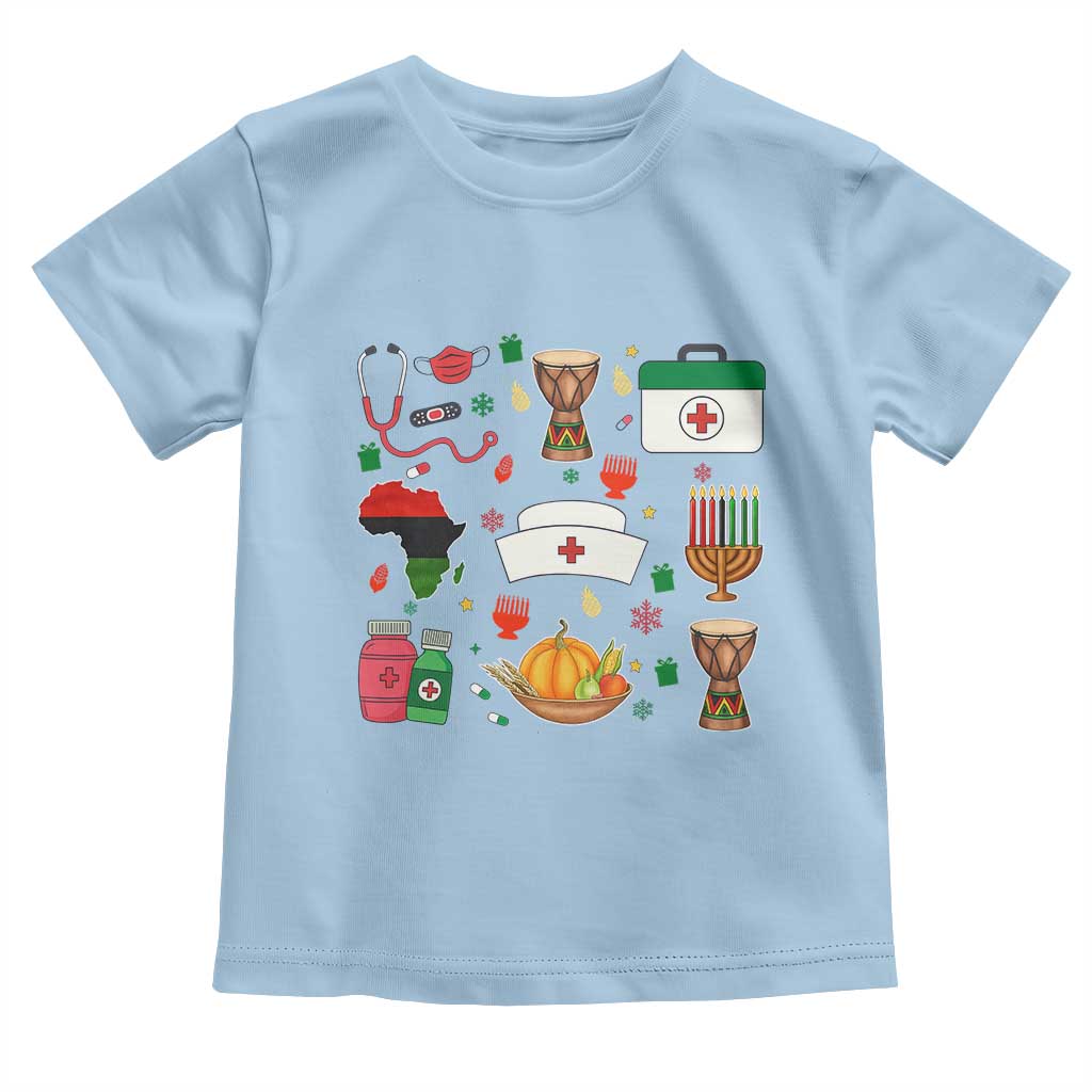 Happy Kwanzaa Nurse Pride Toddler T Shirt African Culture Holiday Gift - Wonder Print Shop