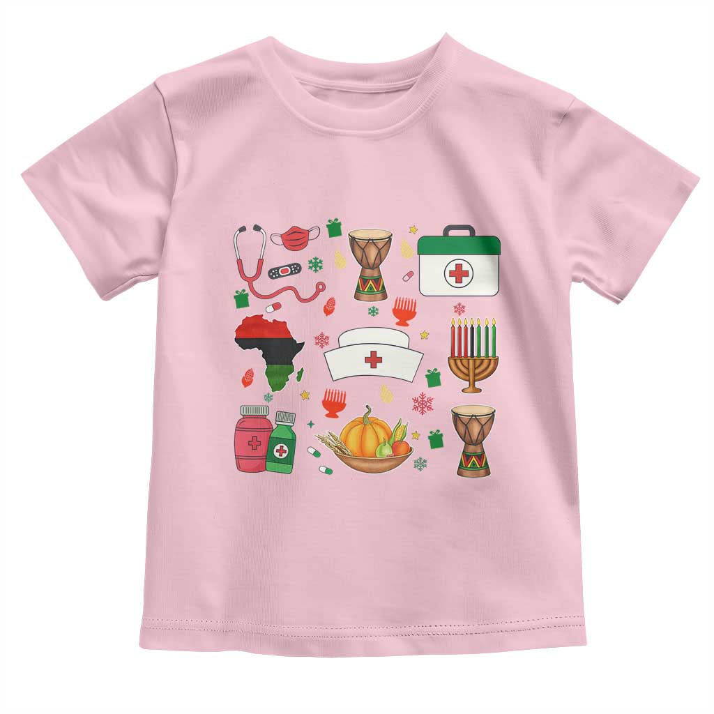 Happy Kwanzaa Nurse Pride Toddler T Shirt African Culture Holiday Gift - Wonder Print Shop