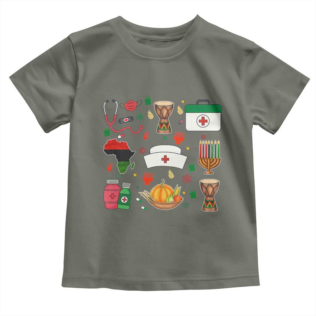 Happy Kwanzaa Nurse Pride Toddler T Shirt African Culture Holiday Gift - Wonder Print Shop