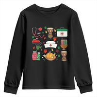 Happy Kwanzaa Nurse Pride Youth Sweatshirt African Culture Holiday Gift - Wonder Print Shop