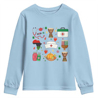 Happy Kwanzaa Nurse Pride Youth Sweatshirt African Culture Holiday Gift - Wonder Print Shop