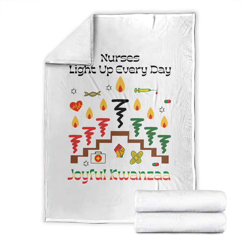 Joyful Kwanzaa Nurse Gift Throw Blanket Light Up Everyday - Wonder Print Shop