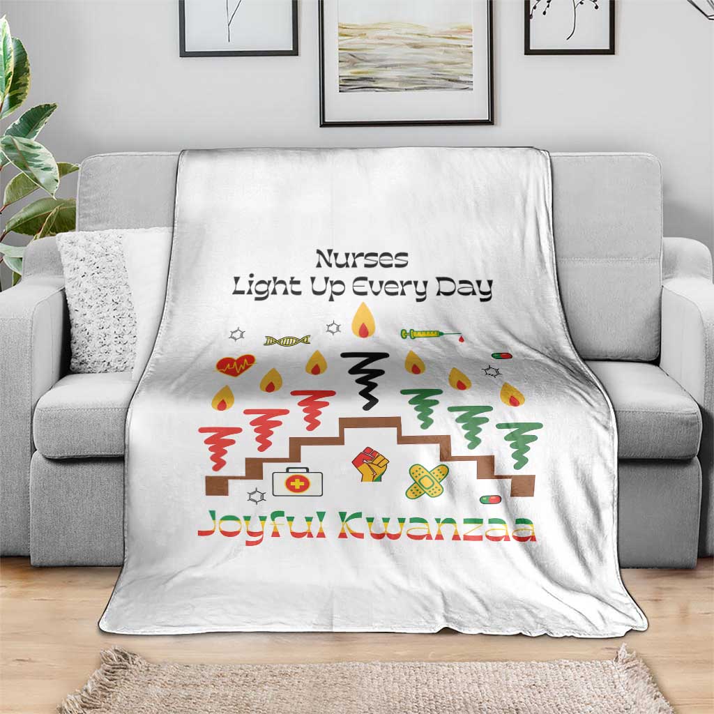 Joyful Kwanzaa Nurse Gift Throw Blanket Light Up Everyday - Wonder Print Shop