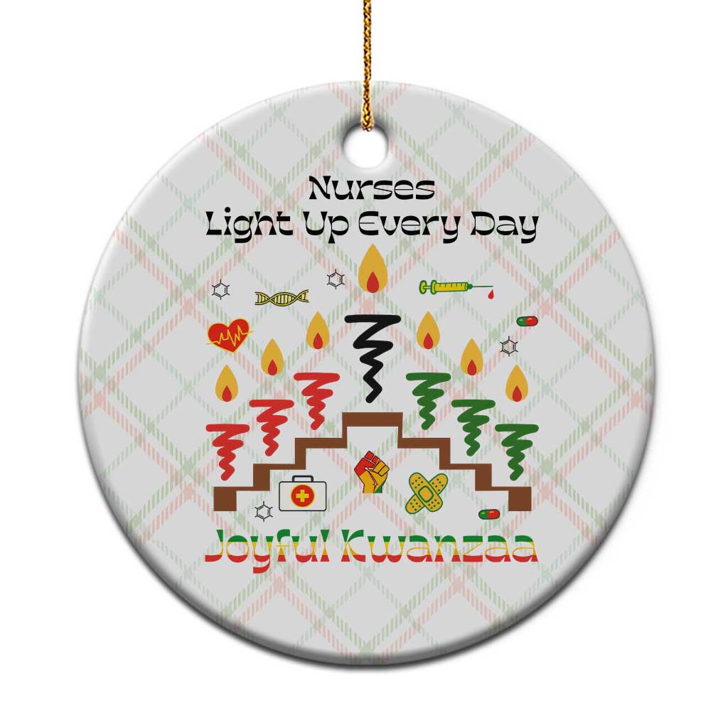 Joyful Kwanzaa Nurse Gift Ceramic Ornament Light Up Everyday - Wonder Print Shop