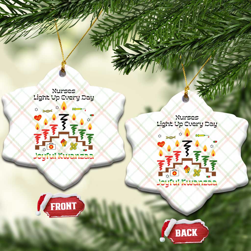 Joyful Kwanzaa Nurse Gift Ceramic Ornament Light Up Everyday - Wonder Print Shop