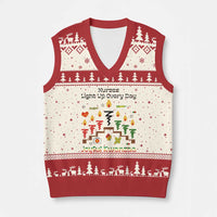Joyful Kwanzaa Nurse Gift V-Neck Knit Sweater Vest Light Up Everyday - Wonder Print Shop