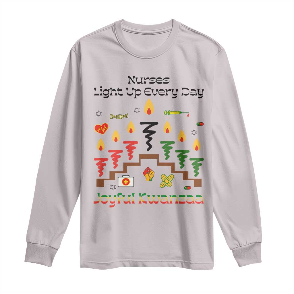 Joyful Kwanzaa Nurse Gift Long Sleeve Shirt Light Up Everyday - Wonder Print Shop