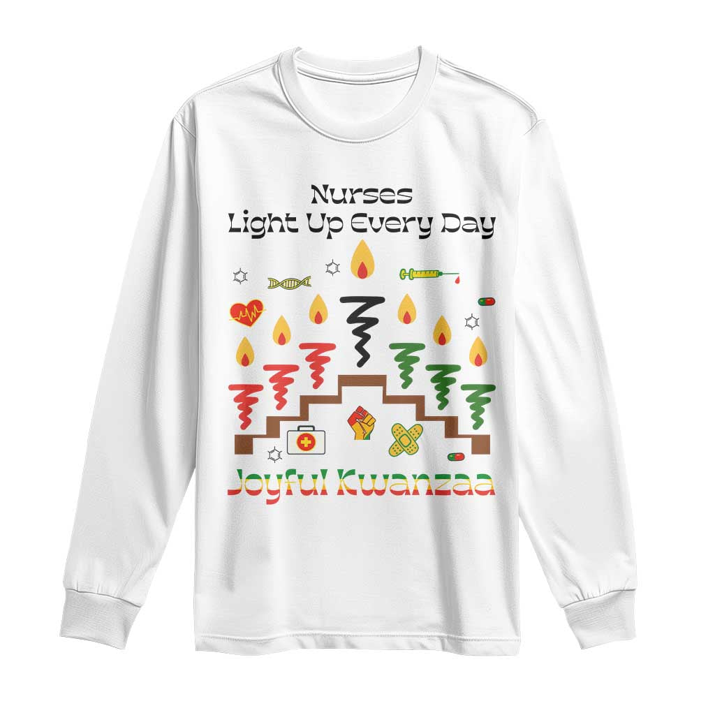 Joyful Kwanzaa Nurse Gift Long Sleeve Shirt Light Up Everyday - Wonder Print Shop