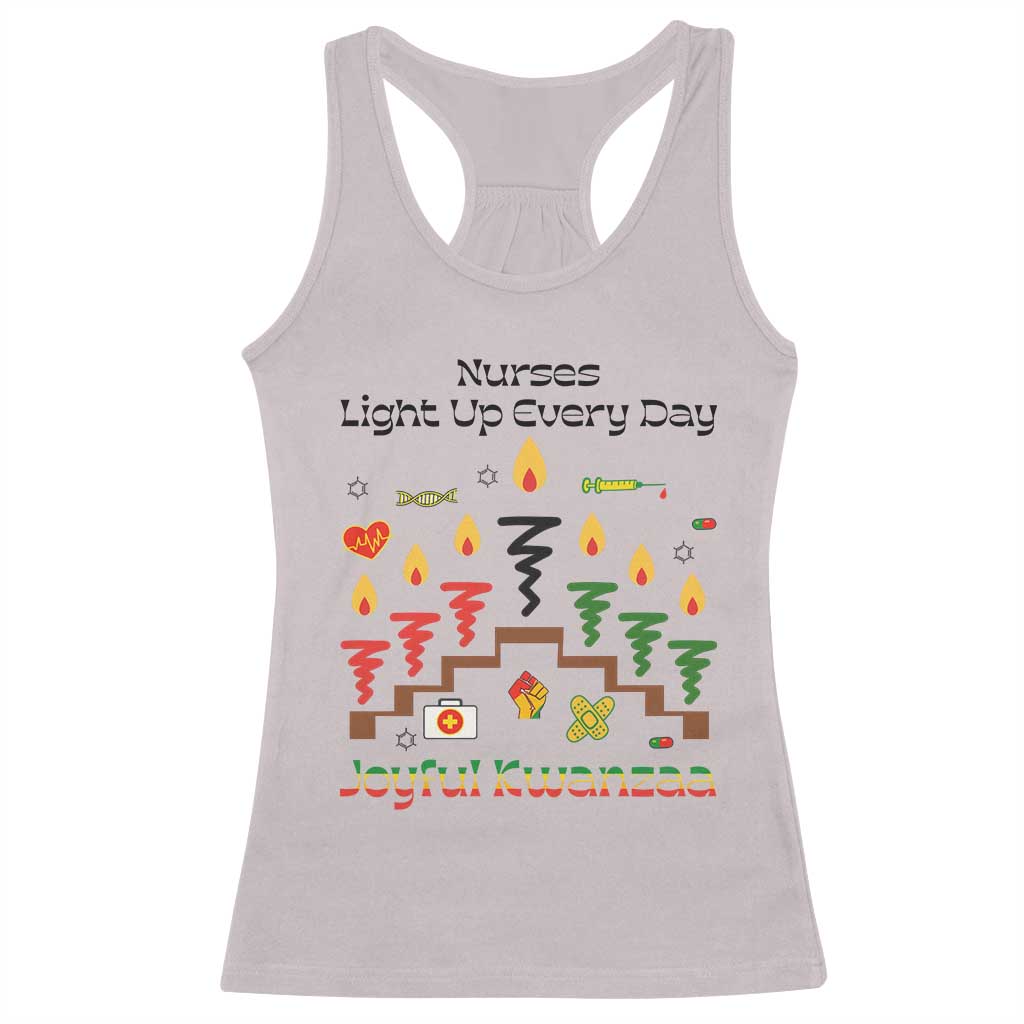 Joyful Kwanzaa Nurse Gift Racerback Tank Top Light Up Everyday - Wonder Print Shop