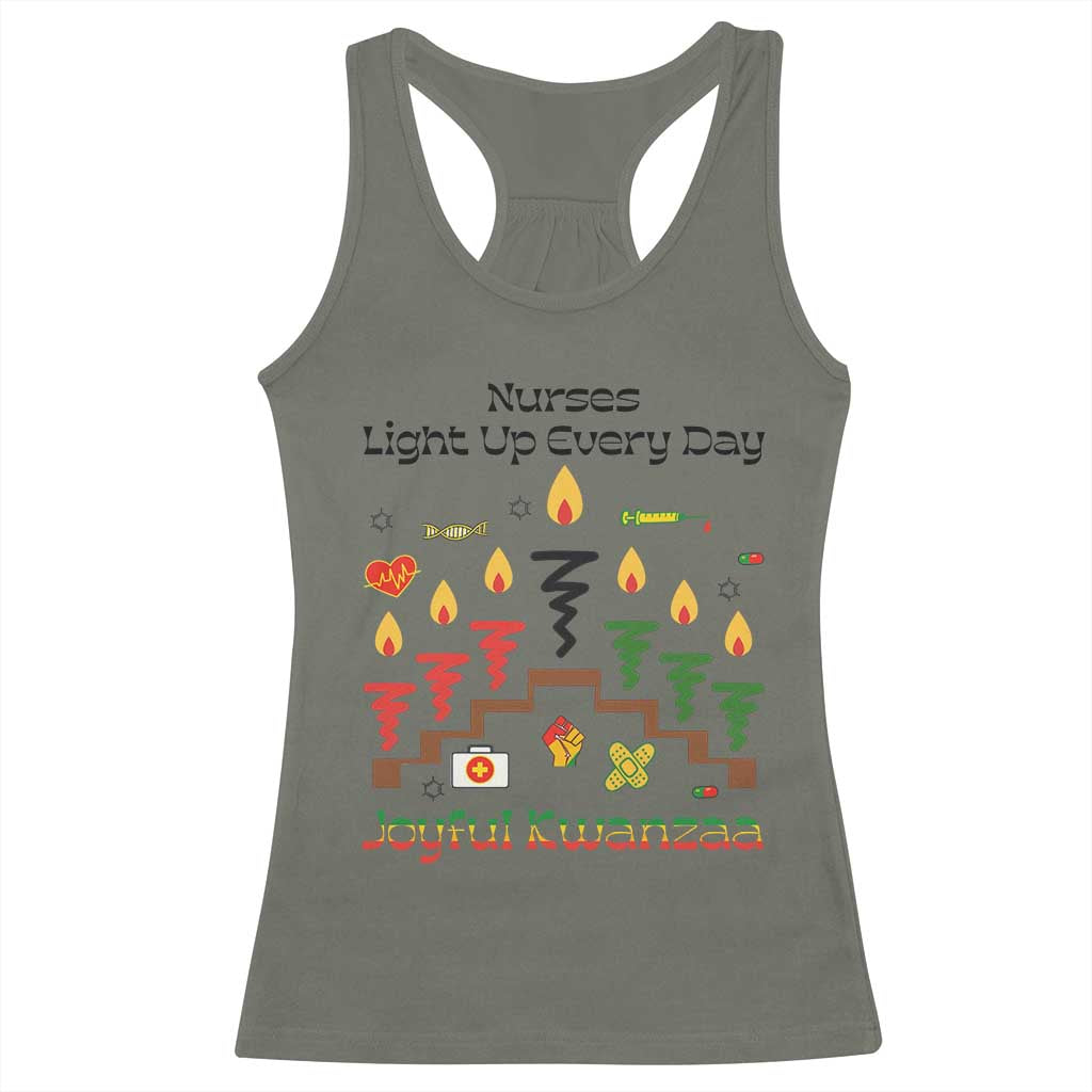 Joyful Kwanzaa Nurse Gift Racerback Tank Top Light Up Everyday - Wonder Print Shop