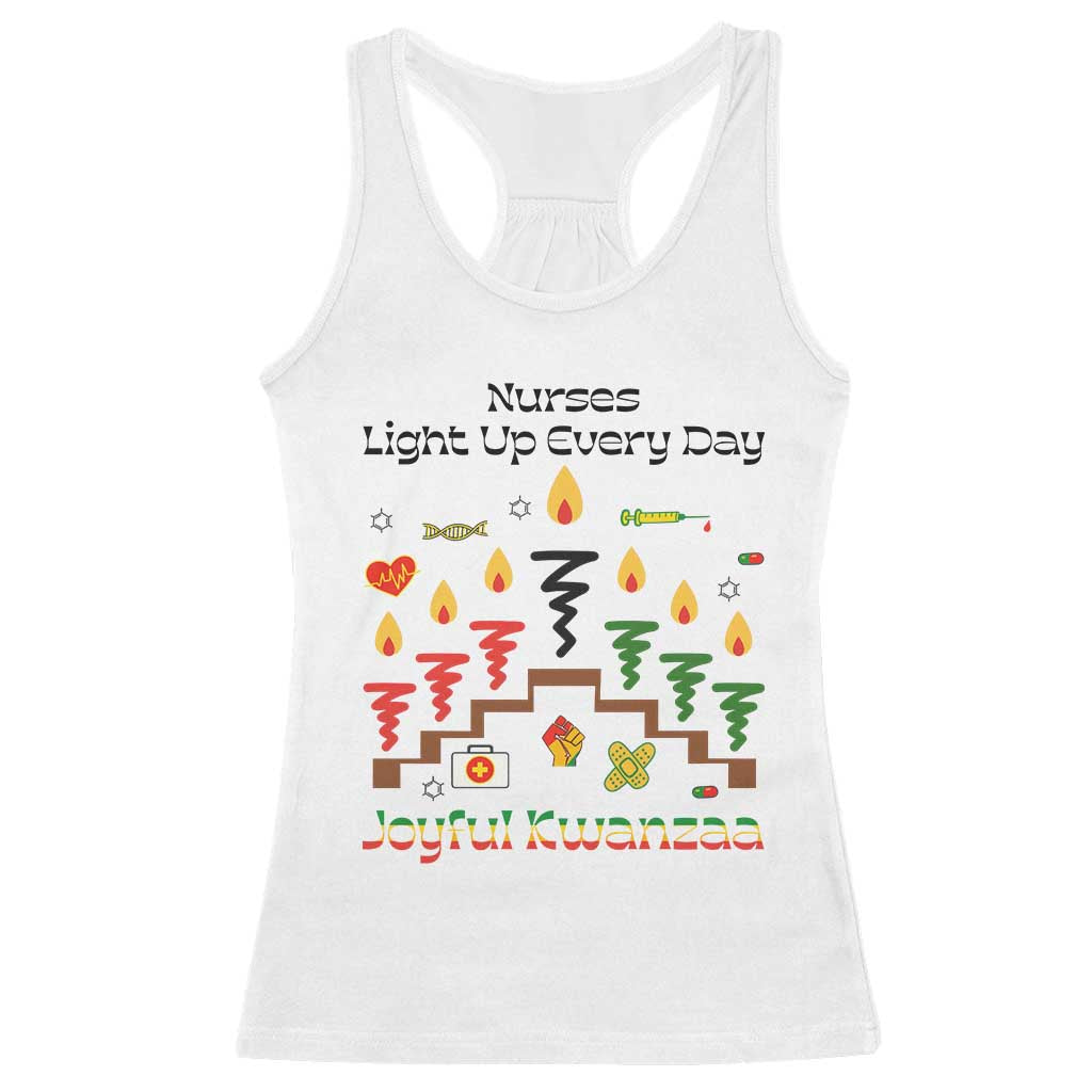 Joyful Kwanzaa Nurse Gift Racerback Tank Top Light Up Everyday - Wonder Print Shop