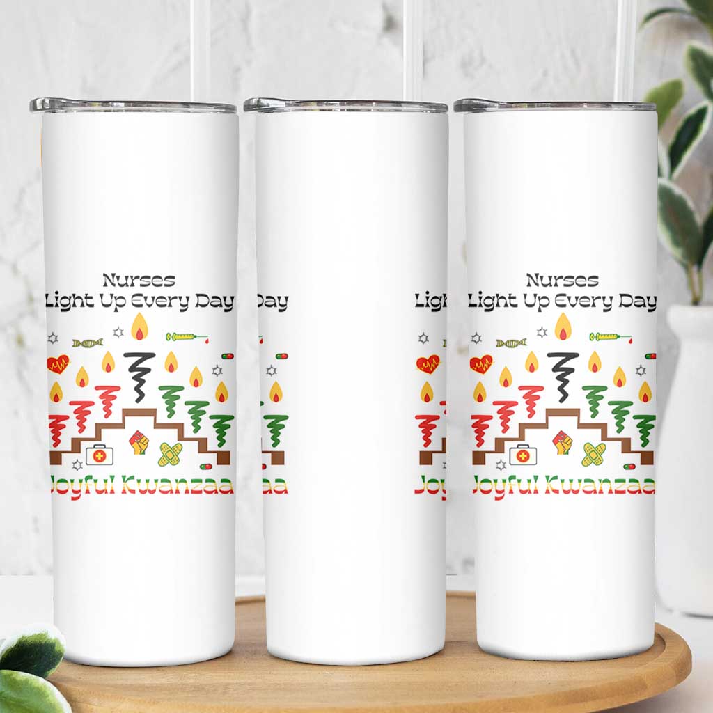 Joyful Kwanzaa Nurse Gift Skinny Tumbler Light Up Everyday - Wonder Print Shop