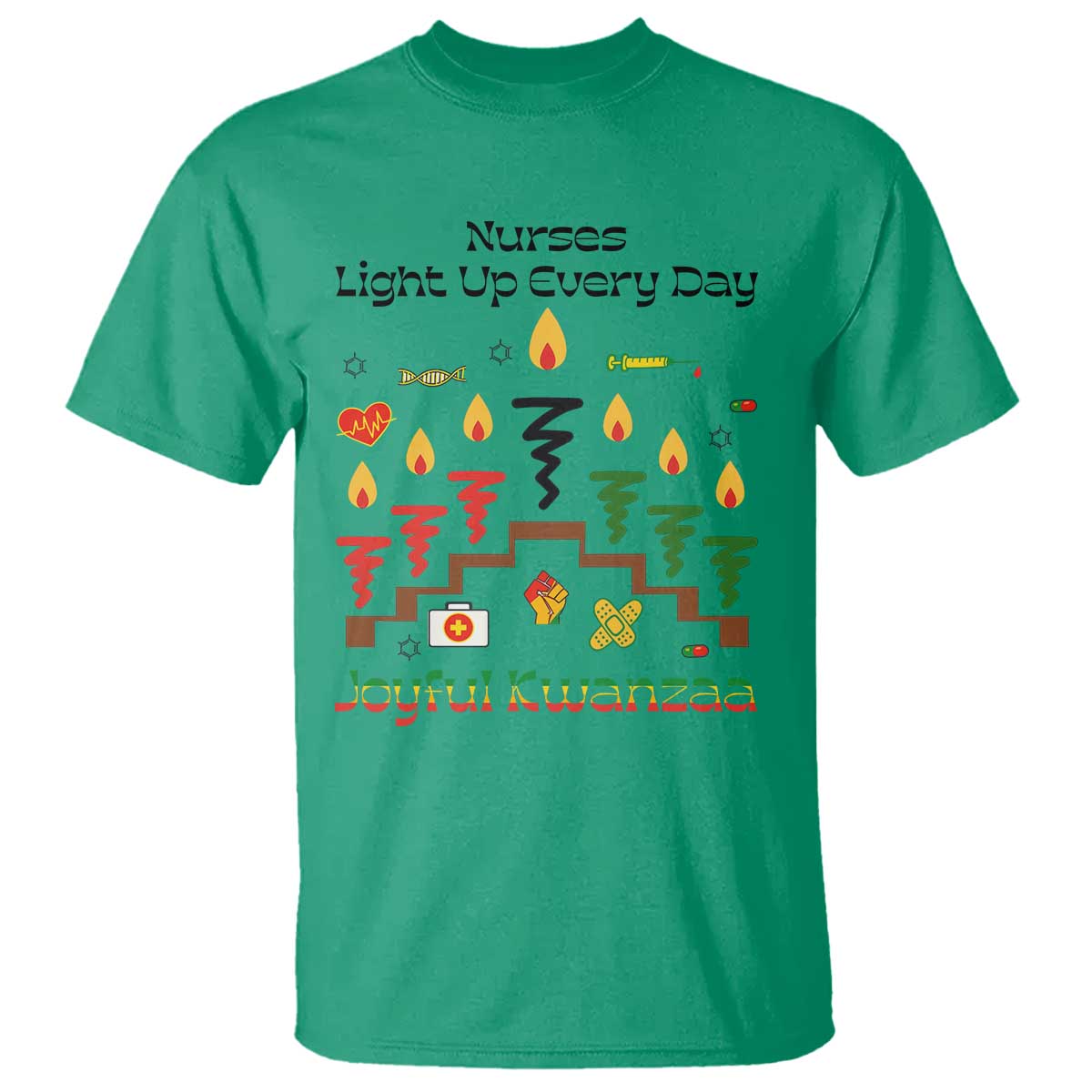 Joyful Kwanzaa Nurse Gift T Shirt Light Up Everyday - Wonder Print Shop