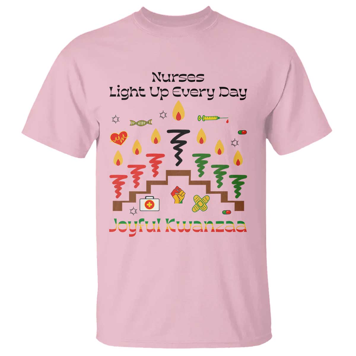Joyful Kwanzaa Nurse Gift T Shirt Light Up Everyday - Wonder Print Shop