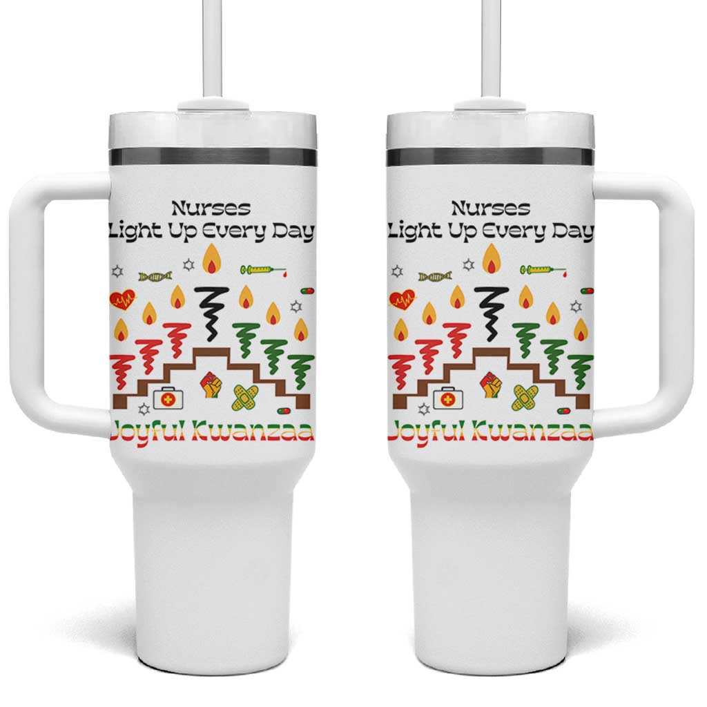 Joyful Kwanzaa Nurse Gift Tumbler With Handle Light Up Everyday - Wonder Print Shop