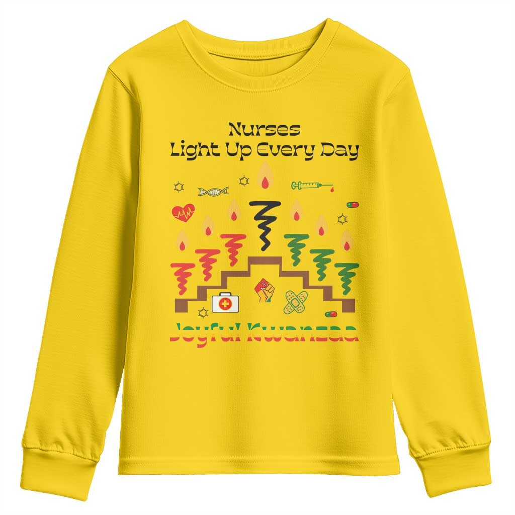Joyful Kwanzaa Nurse Gift Youth Sweatshirt Light Up Everyday - Wonder Print Shop