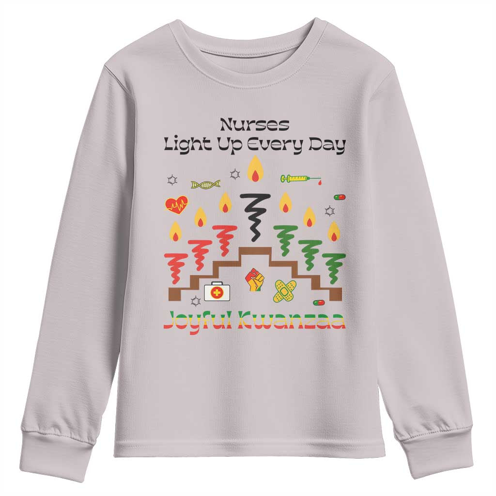 Joyful Kwanzaa Nurse Gift Youth Sweatshirt Light Up Everyday - Wonder Print Shop