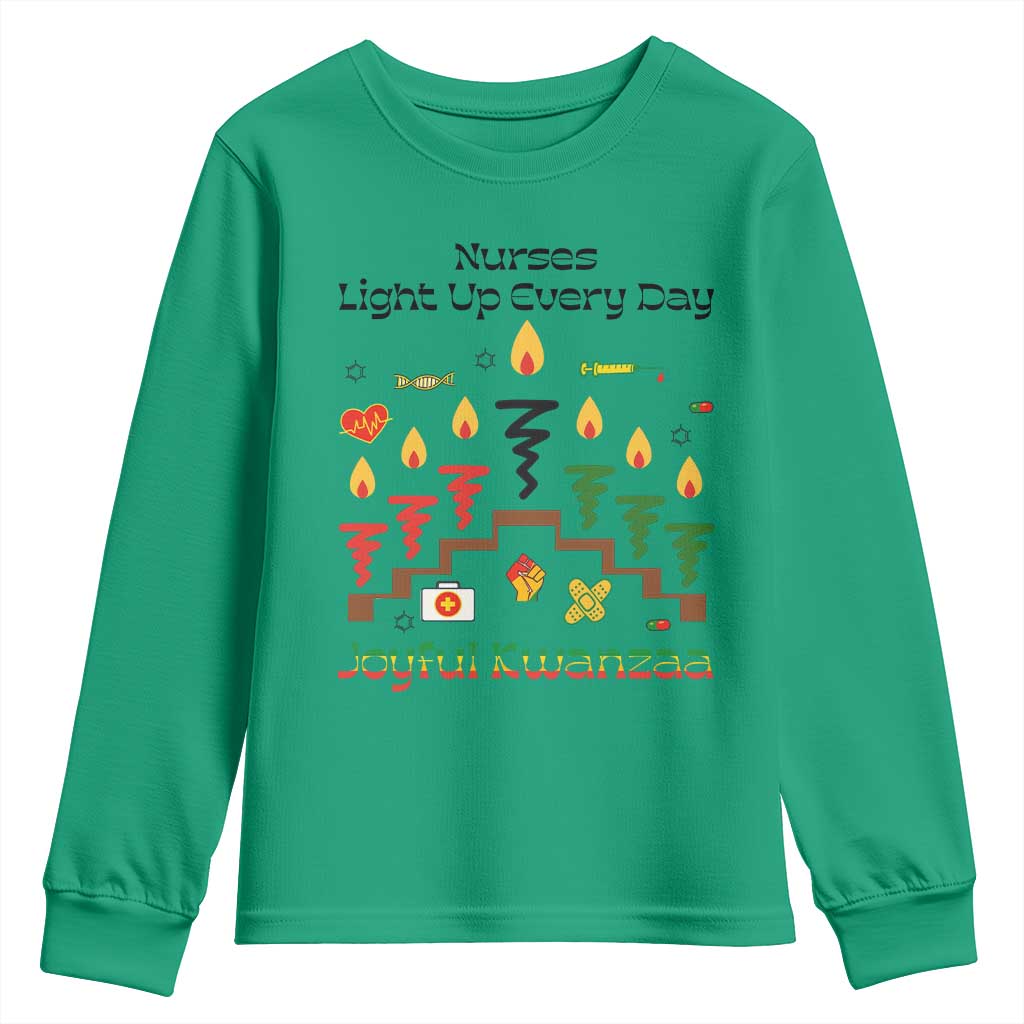 Joyful Kwanzaa Nurse Gift Youth Sweatshirt Light Up Everyday - Wonder Print Shop