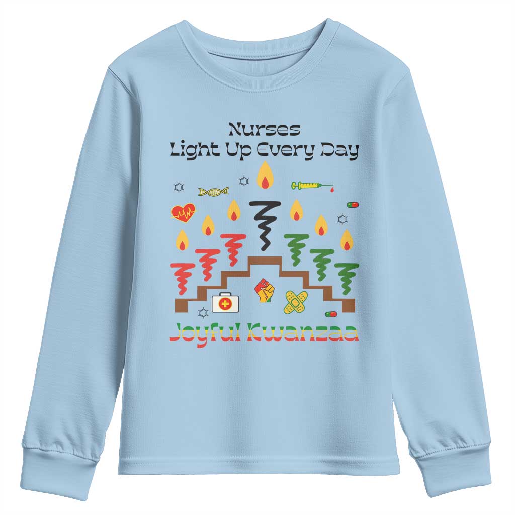 Joyful Kwanzaa Nurse Gift Youth Sweatshirt Light Up Everyday - Wonder Print Shop
