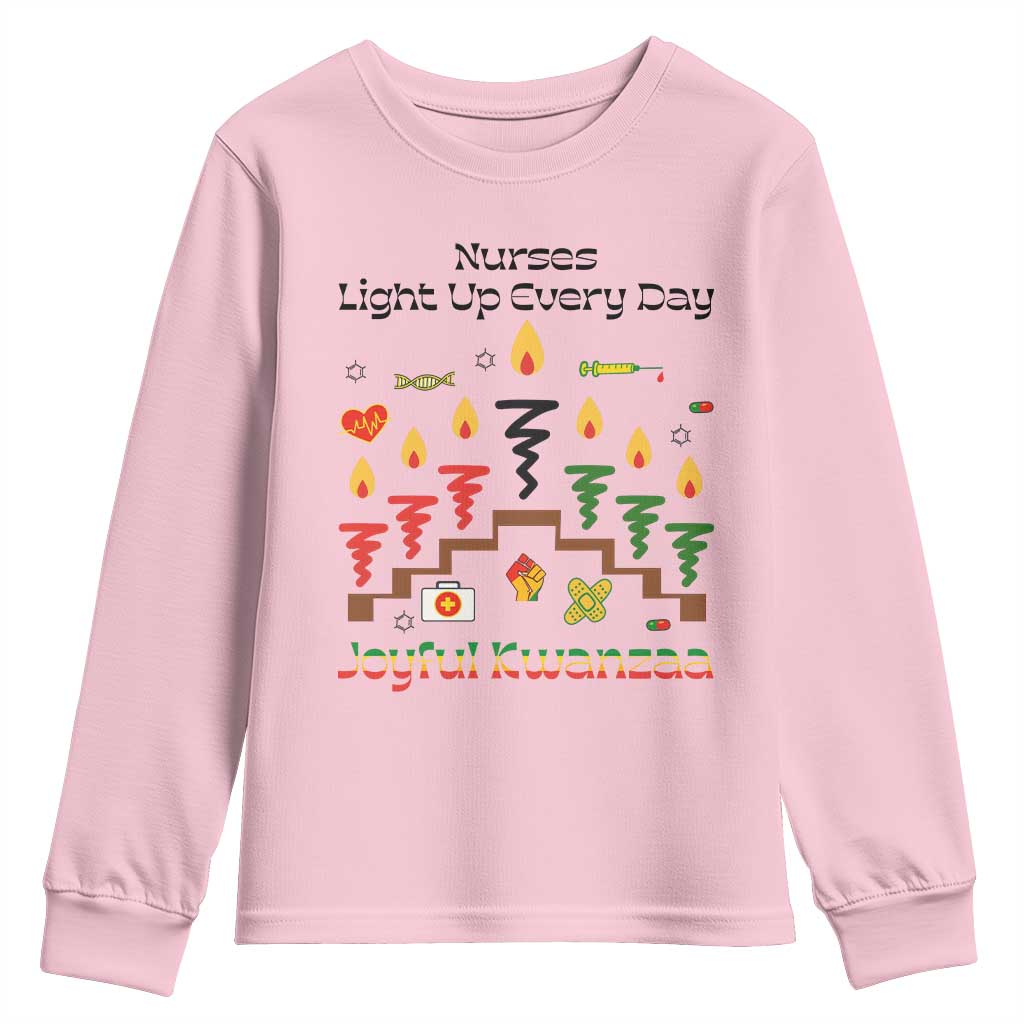 Joyful Kwanzaa Nurse Gift Youth Sweatshirt Light Up Everyday - Wonder Print Shop