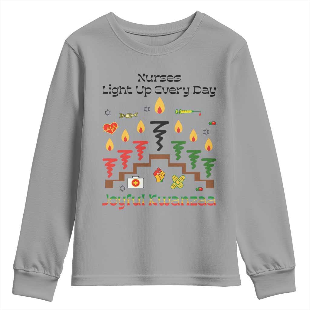 Joyful Kwanzaa Nurse Gift Youth Sweatshirt Light Up Everyday - Wonder Print Shop