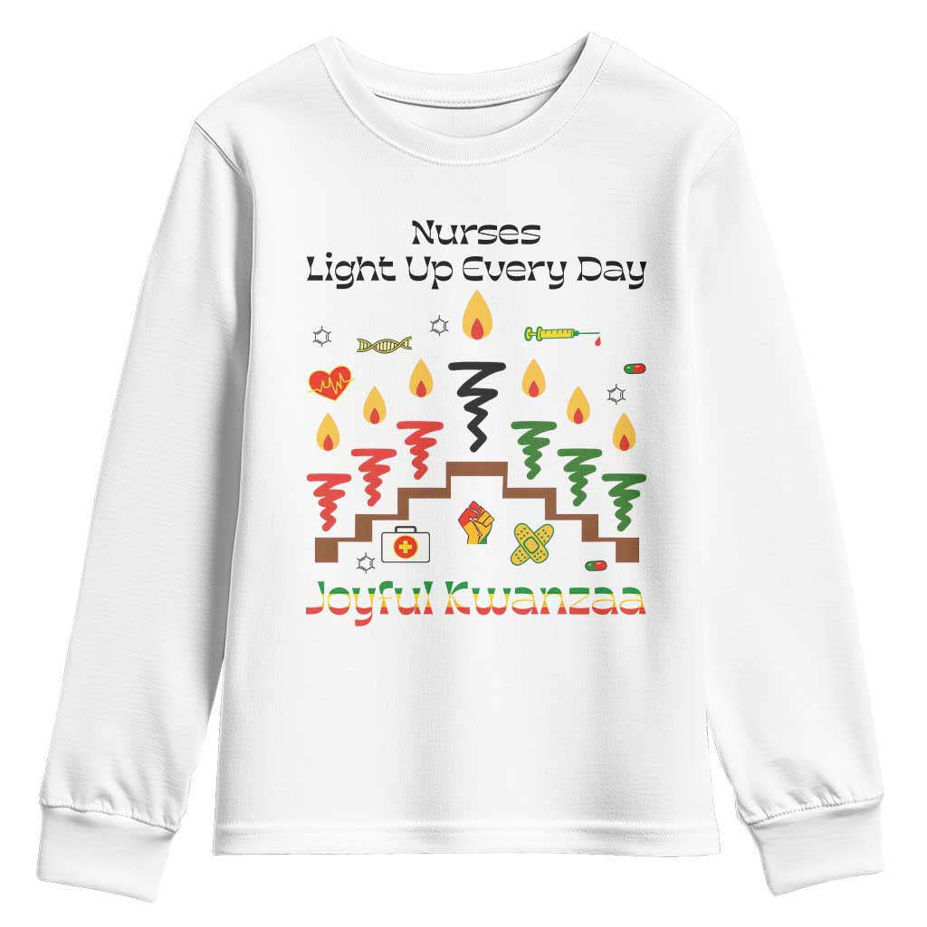 Joyful Kwanzaa Nurse Gift Youth Sweatshirt Light Up Everyday - Wonder Print Shop