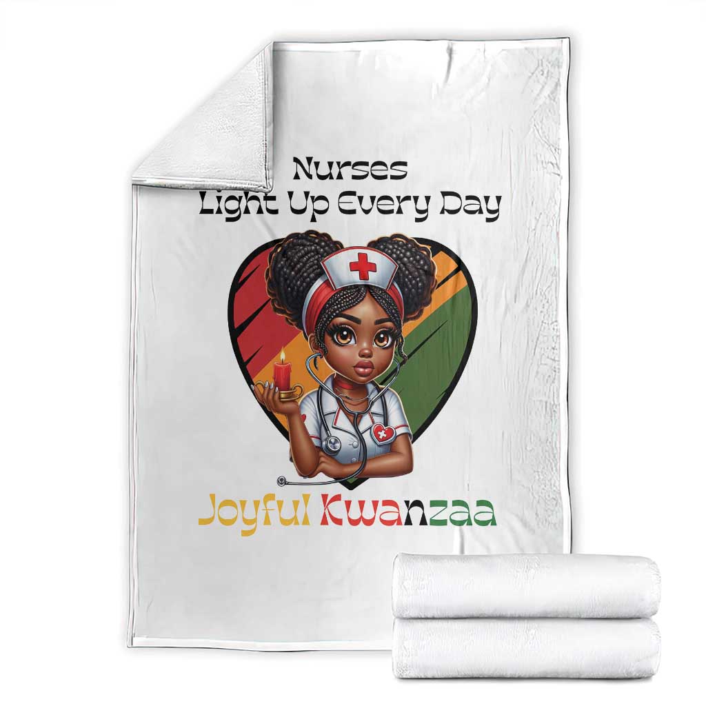 Nurses Light Up Everyday Throw Blanket Joyful Kwanzaa Celebration Gift - Wonder Print Shop