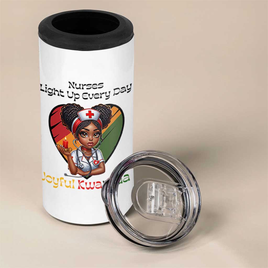 Nurses Light Up Everyday 4 in 1 Can Cooler Tumbler Joyful Kwanzaa Celebration Gift - Wonder Print Shop