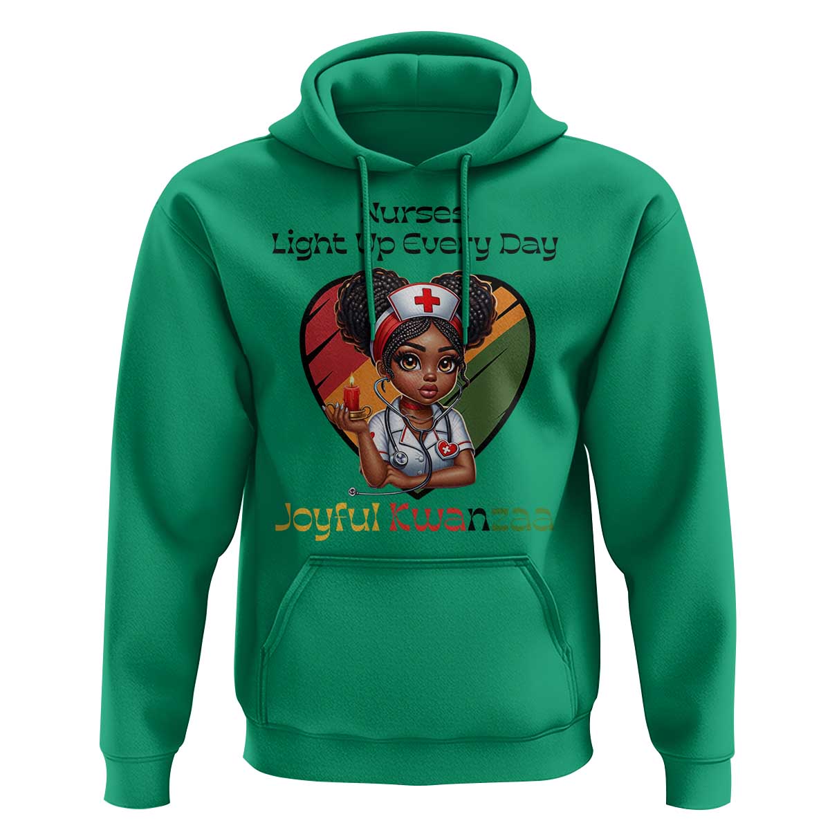 Nurses Light Up Everyday Hoodie Joyful Kwanzaa Celebration Gift - Wonder Print Shop