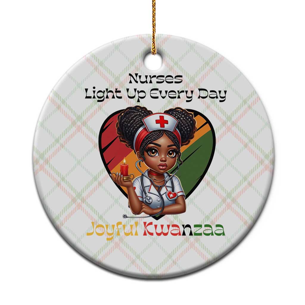 Nurses Light Up Everyday Ceramic Ornament Joyful Kwanzaa Celebration Gift - Wonder Print Shop