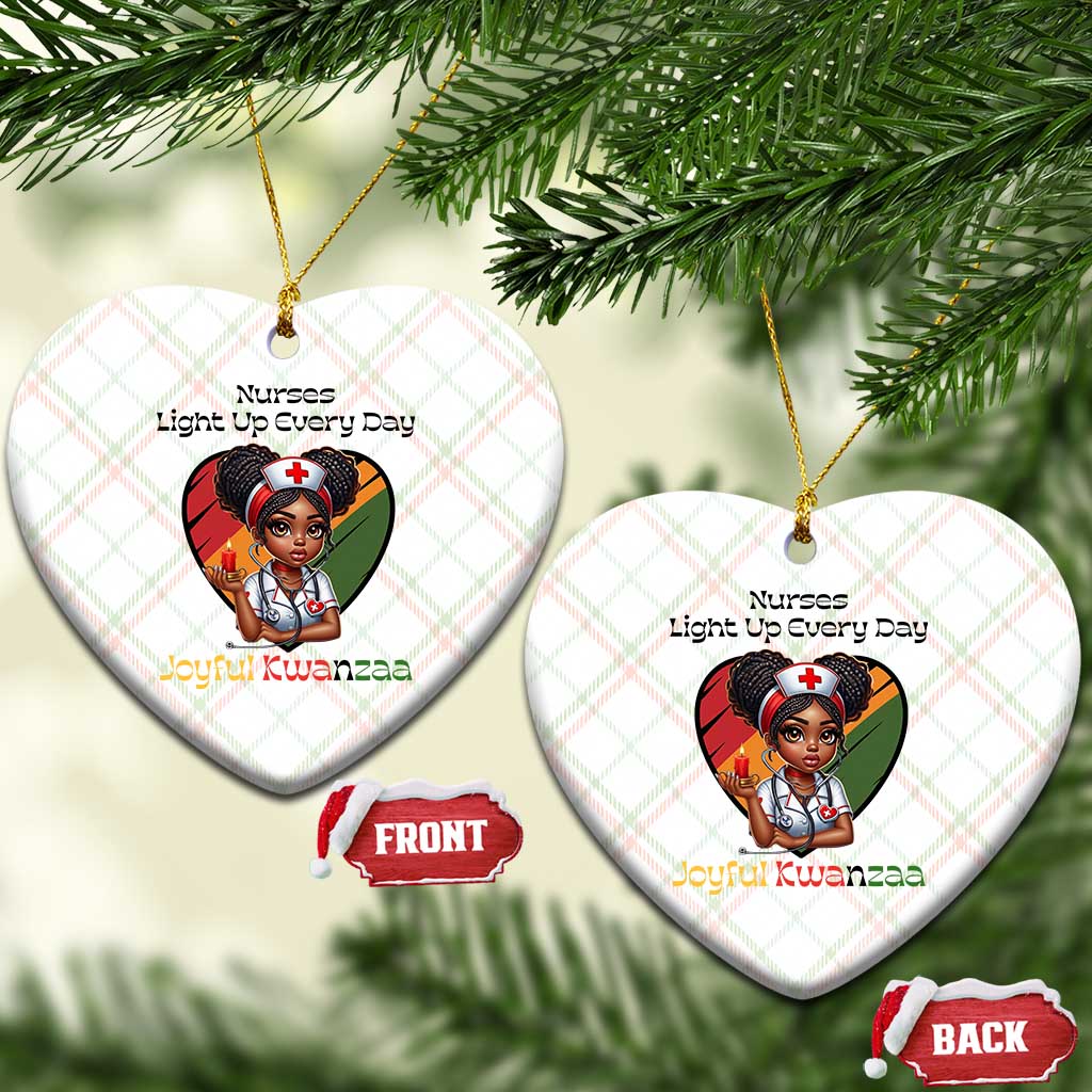 Nurses Light Up Everyday Ceramic Ornament Joyful Kwanzaa Celebration Gift - Wonder Print Shop