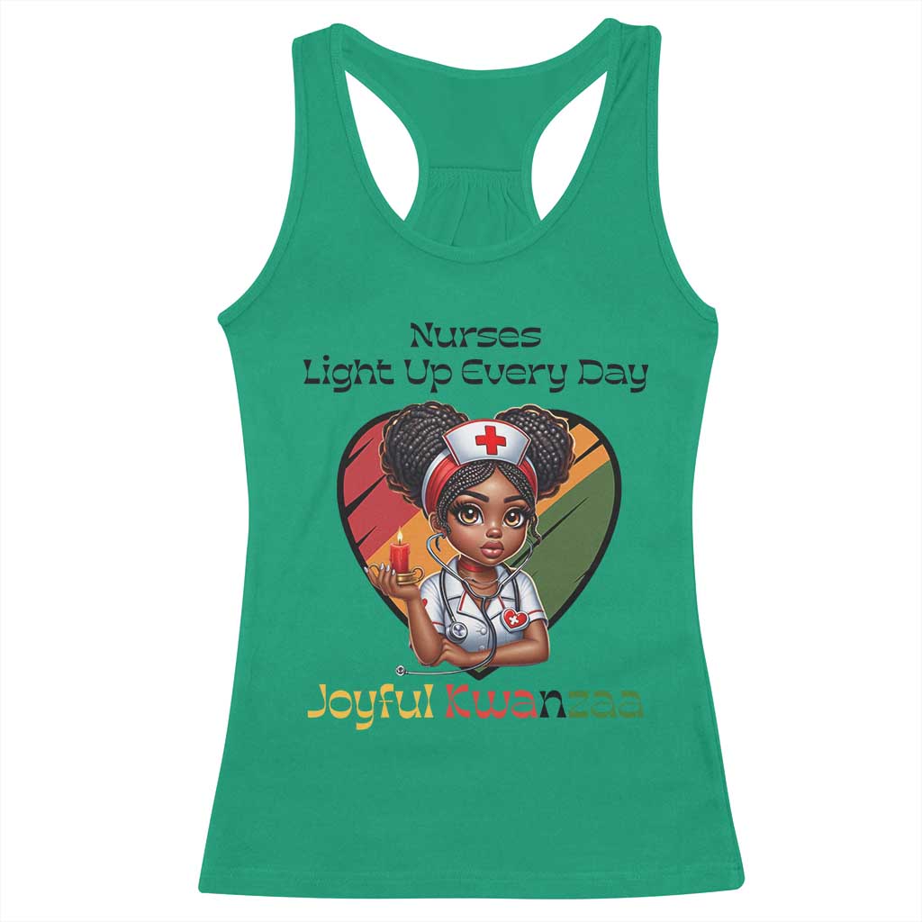 Nurses Light Up Everyday Racerback Tank Top Joyful Kwanzaa Celebration Gift - Wonder Print Shop