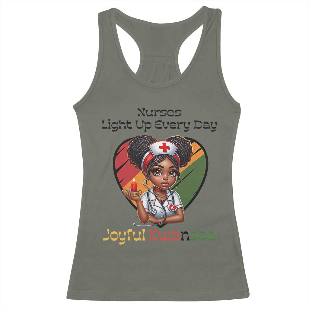 Nurses Light Up Everyday Racerback Tank Top Joyful Kwanzaa Celebration Gift - Wonder Print Shop