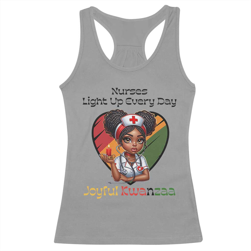 Nurses Light Up Everyday Racerback Tank Top Joyful Kwanzaa Celebration Gift - Wonder Print Shop