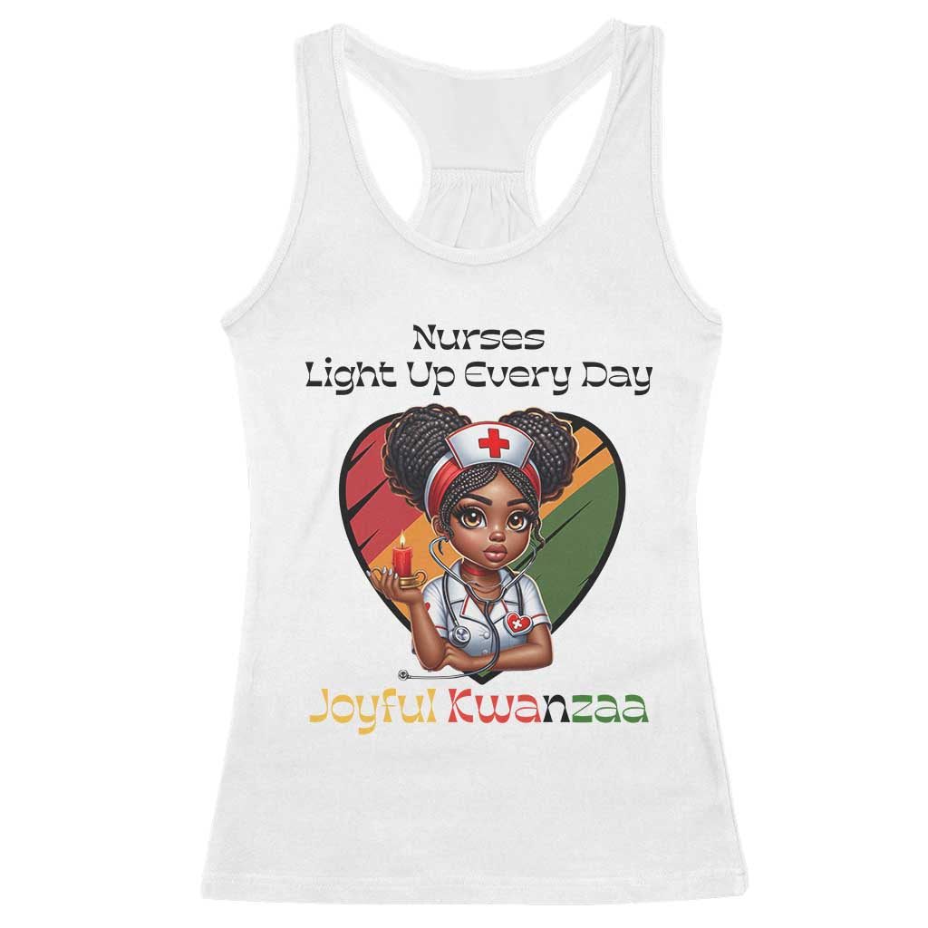 Nurses Light Up Everyday Racerback Tank Top Joyful Kwanzaa Celebration Gift - Wonder Print Shop