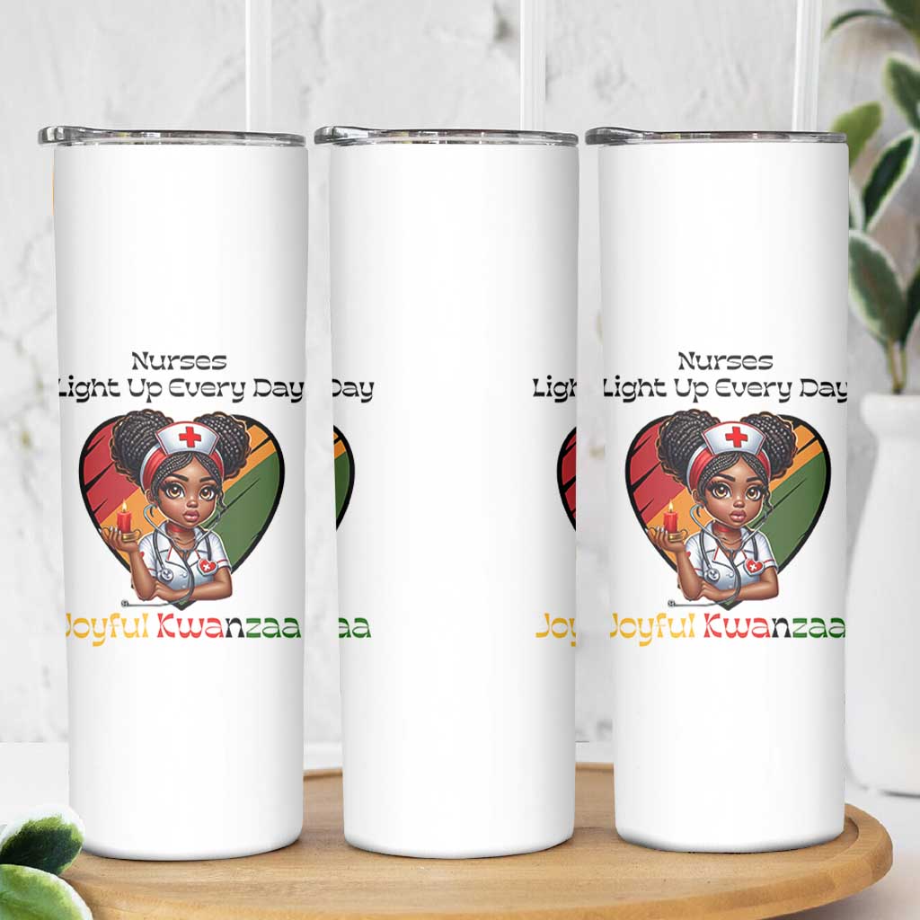 Nurses Light Up Everyday Skinny Tumbler Joyful Kwanzaa Celebration Gift - Wonder Print Shop