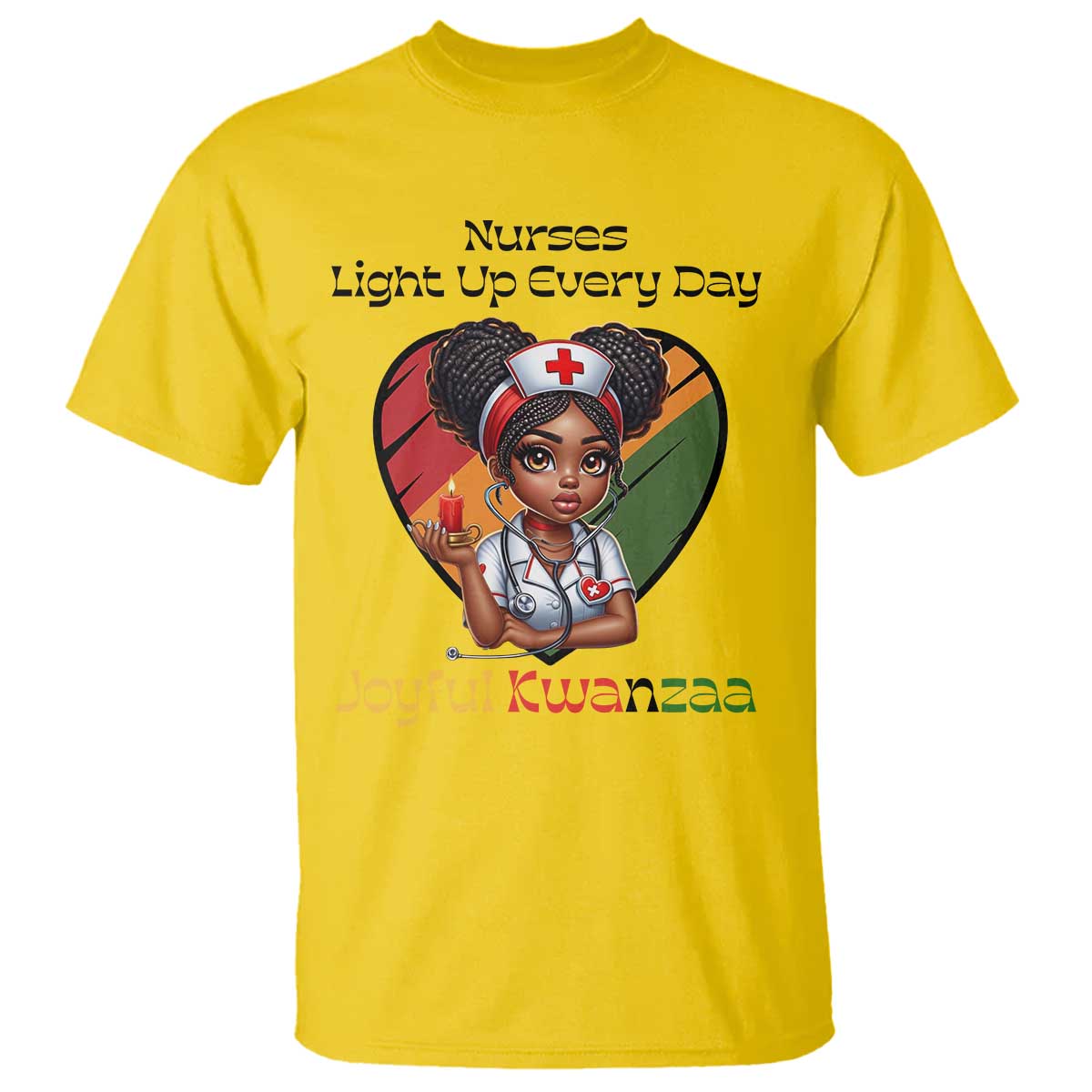 Nurses Light Up Everyday T Shirt Joyful Kwanzaa Celebration Gift - Wonder Print Shop