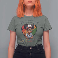 Nurses Light Up Everyday T Shirt For Women Joyful Kwanzaa Celebration Gift - Wonder Print Shop