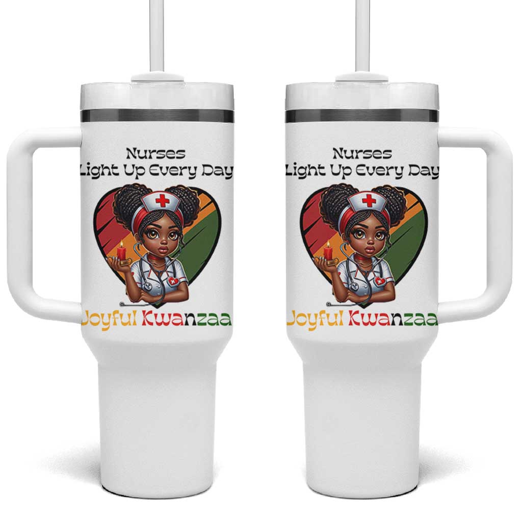 Nurses Light Up Everyday Tumbler With Handle Joyful Kwanzaa Celebration Gift - Wonder Print Shop