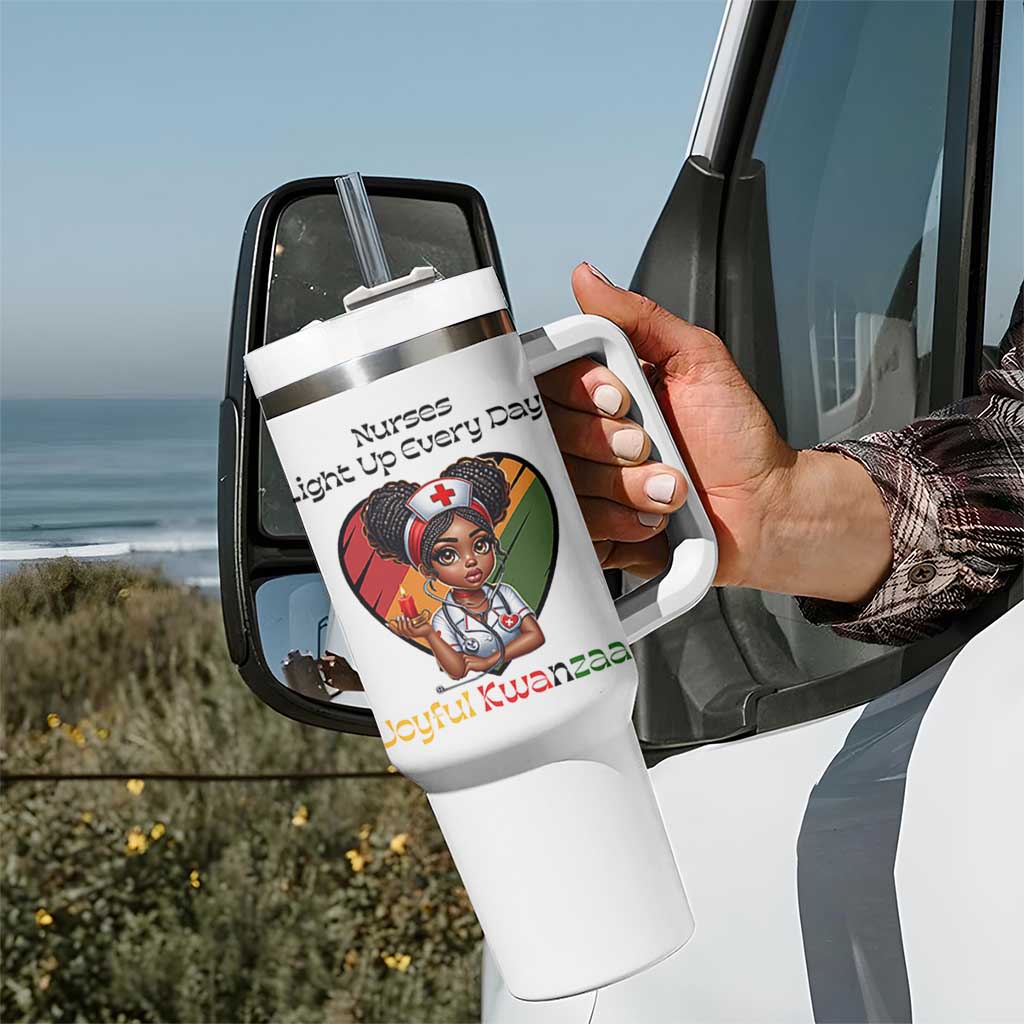 Nurses Light Up Everyday Tumbler With Handle Joyful Kwanzaa Celebration Gift - Wonder Print Shop