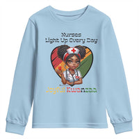 Nurses Light Up Everyday Youth Sweatshirt Joyful Kwanzaa Celebration Gift - Wonder Print Shop