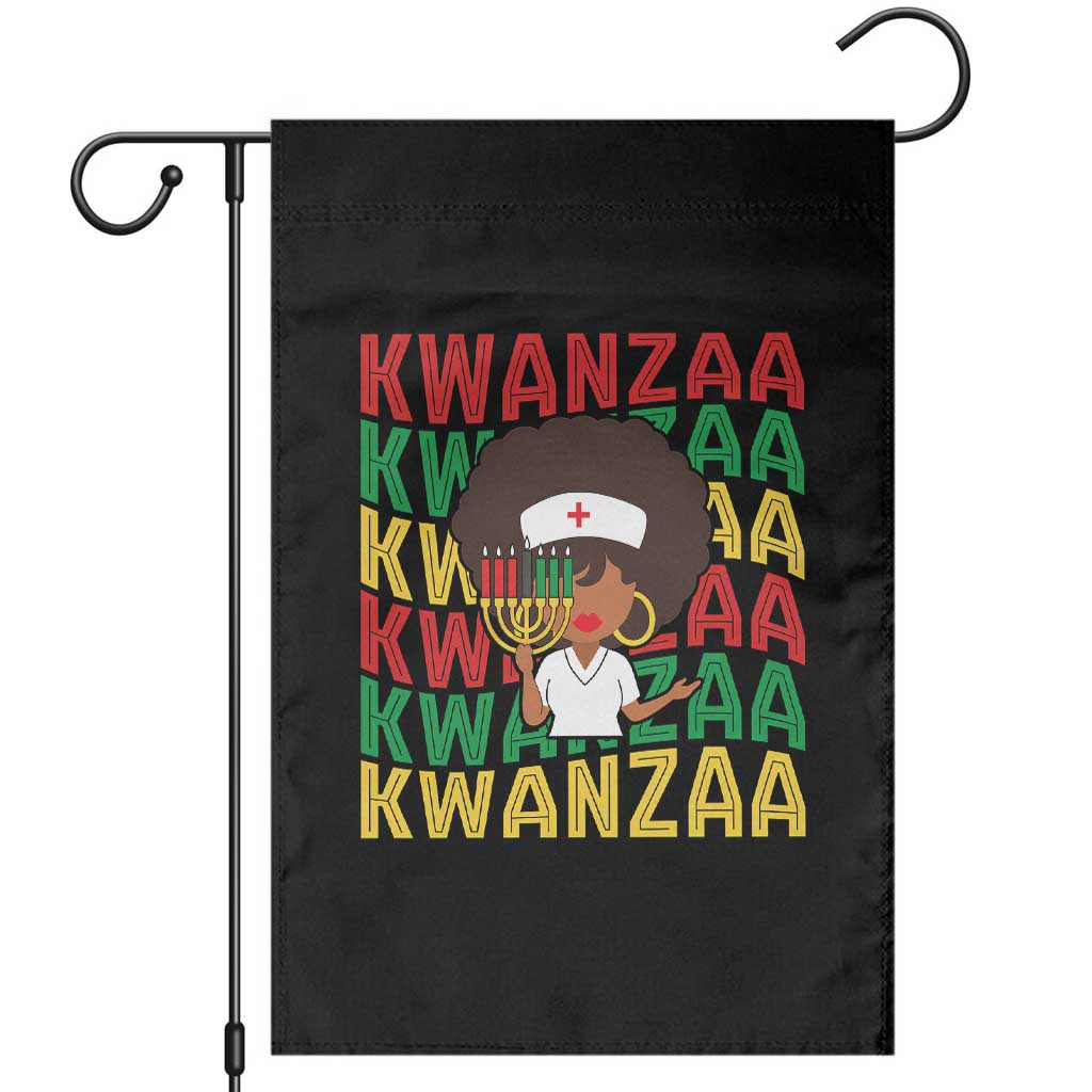 Kwanzaa Nurse Pride Garden Flag African Heritage Holiday Gift - Wonder Print Shop