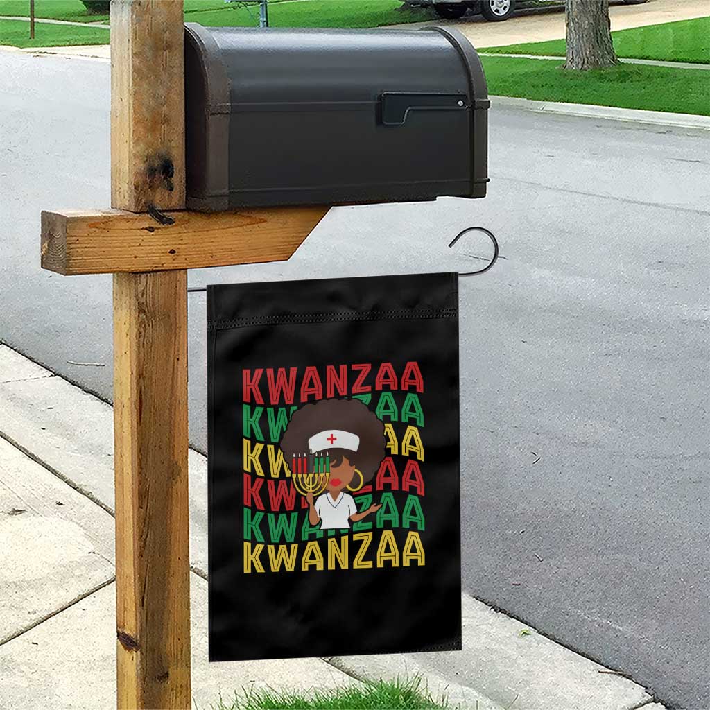 Kwanzaa Nurse Pride Garden Flag African Heritage Holiday Gift - Wonder Print Shop