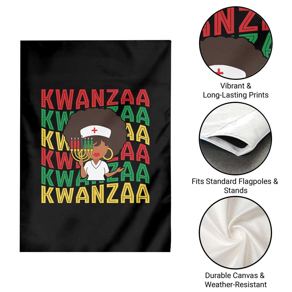 Kwanzaa Nurse Pride Garden Flag African Heritage Holiday Gift - Wonder Print Shop