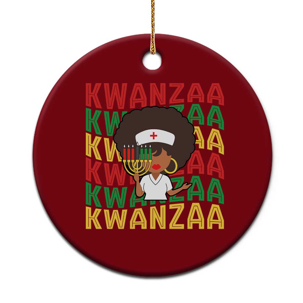 Kwanzaa Nurse Pride Ceramic Ornament African Heritage Holiday Gift - Wonder Print Shop