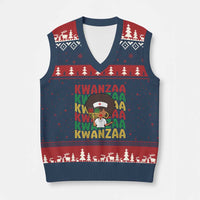 Kwanzaa Nurse Pride V-Neck Knit Sweater Vest African Heritage Holiday Gift - Wonder Print Shop