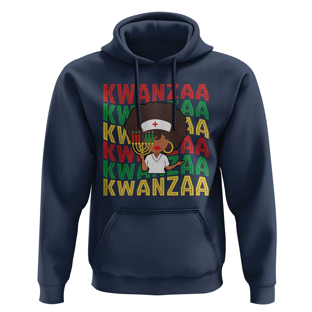 Kwanzaa Nurse Pride Hoodie African Heritage Holiday Gift - Wonder Print Shop