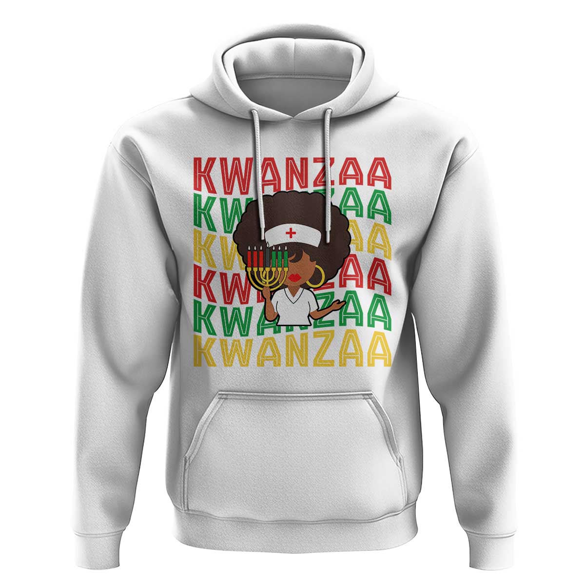 Kwanzaa Nurse Pride Hoodie African Heritage Holiday Gift - Wonder Print Shop
