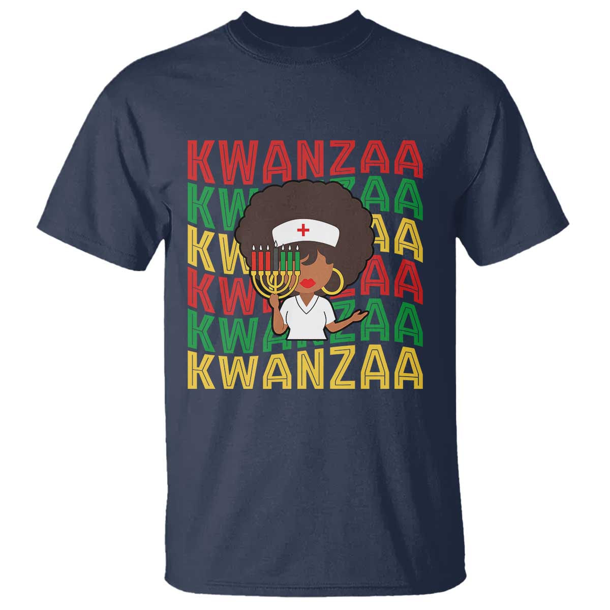 Kwanzaa Nurse Pride T Shirt African Heritage Holiday Gift - Wonder Print Shop