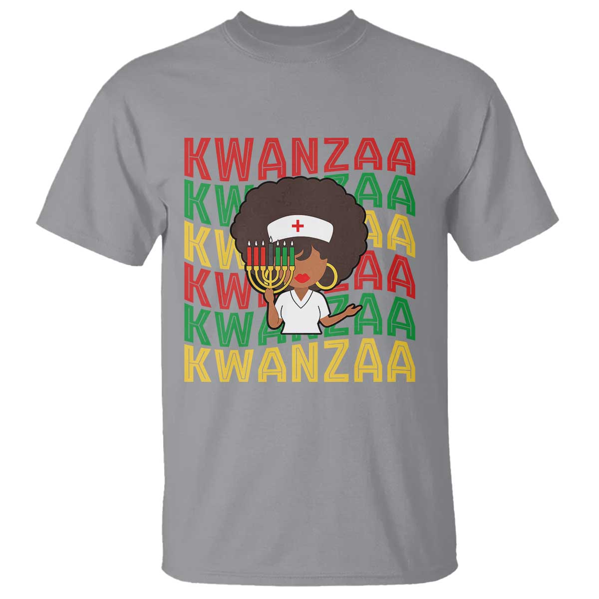 Kwanzaa Nurse Pride T Shirt African Heritage Holiday Gift - Wonder Print Shop